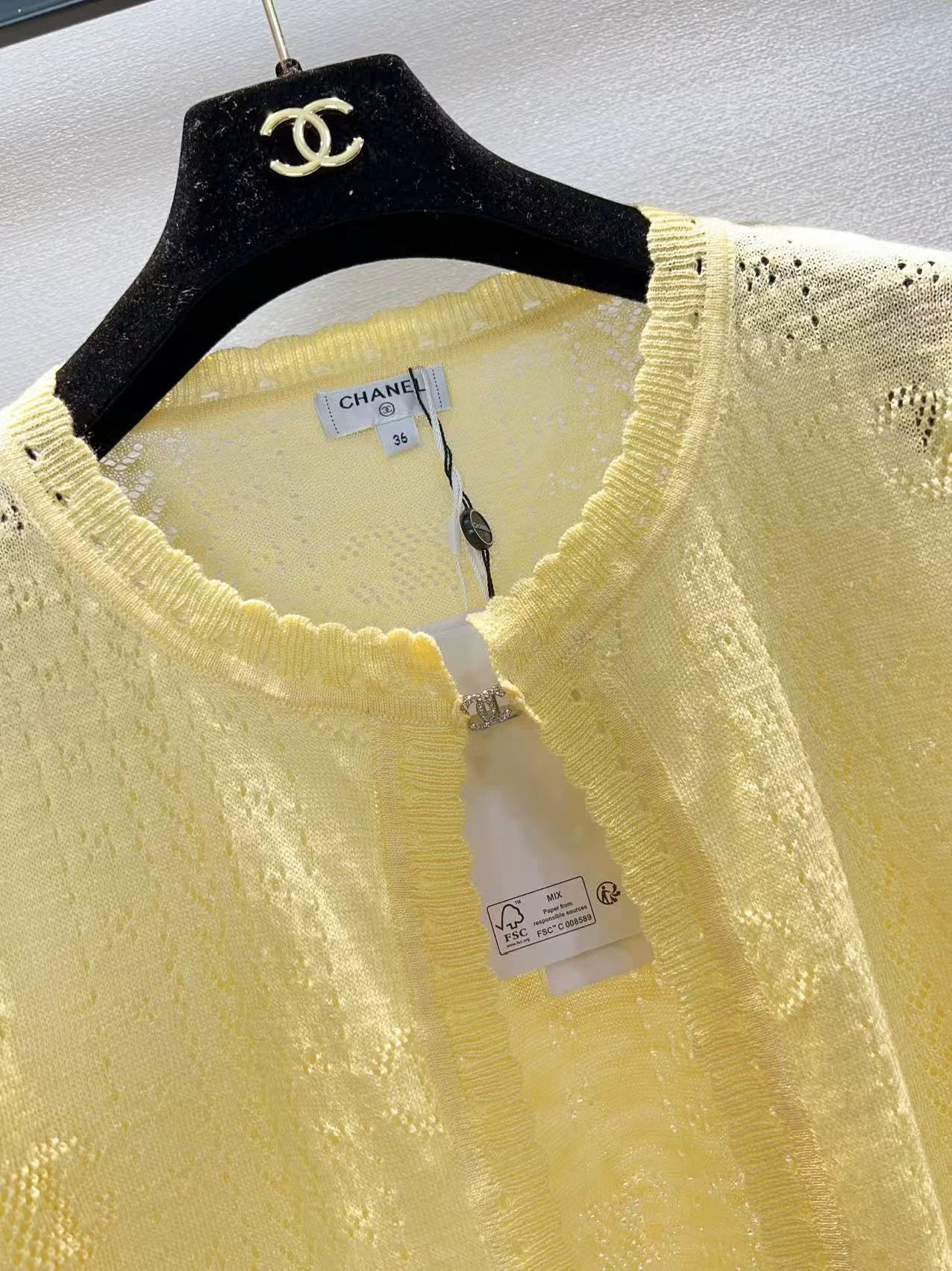 26ss Openwork cardigan