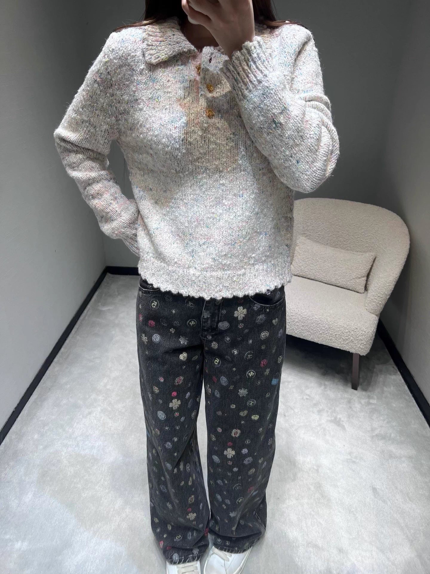 Collared cardigan