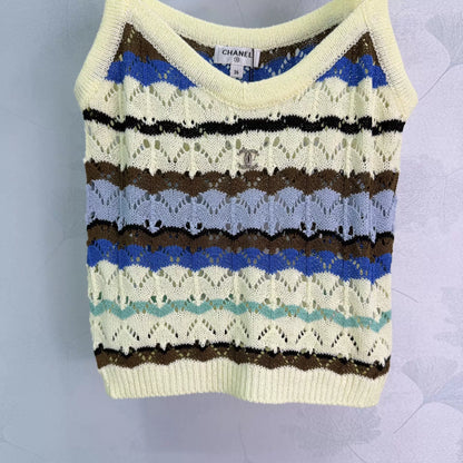 26ss Wavy Striped Knit Vest