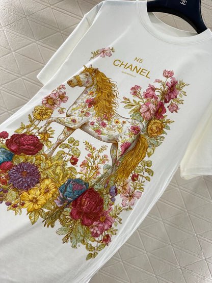 25fw Round neck printed T-shirt