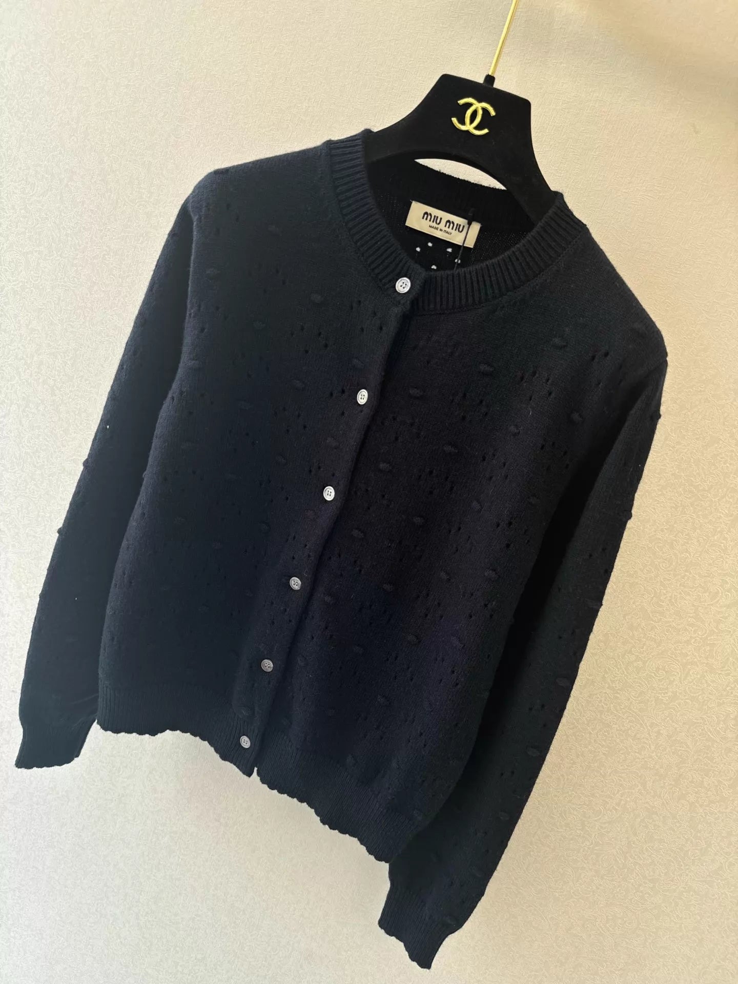 26ss Openwork Knit Cardigan