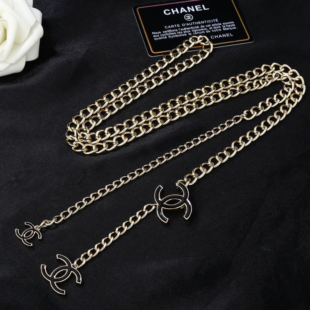 Gold chain waist chain