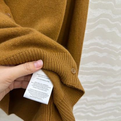 25 Detachable shirt collar design cashmere cardigan