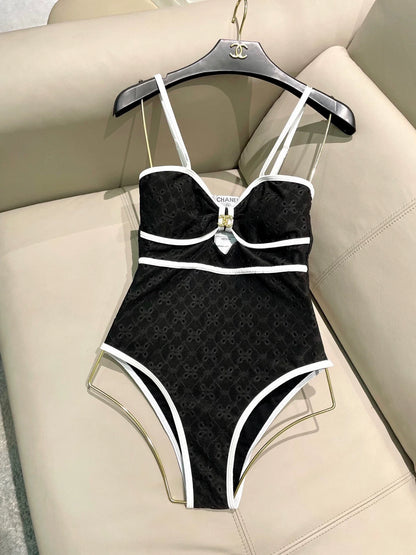 25 new hollow flower one-piece swimsuit