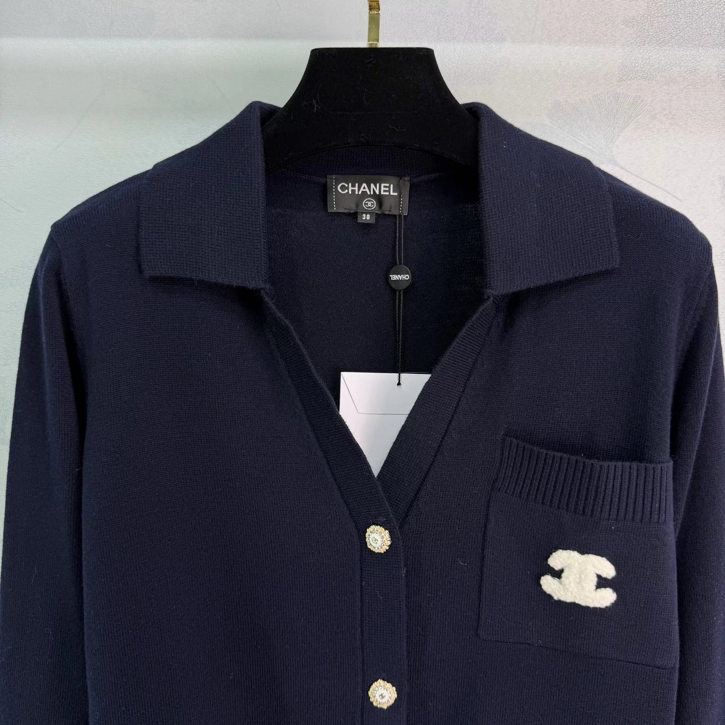 Navy Blue Knit Cardigan