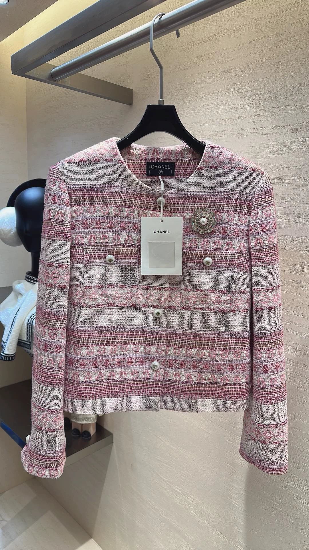 Color-blocked striped coat