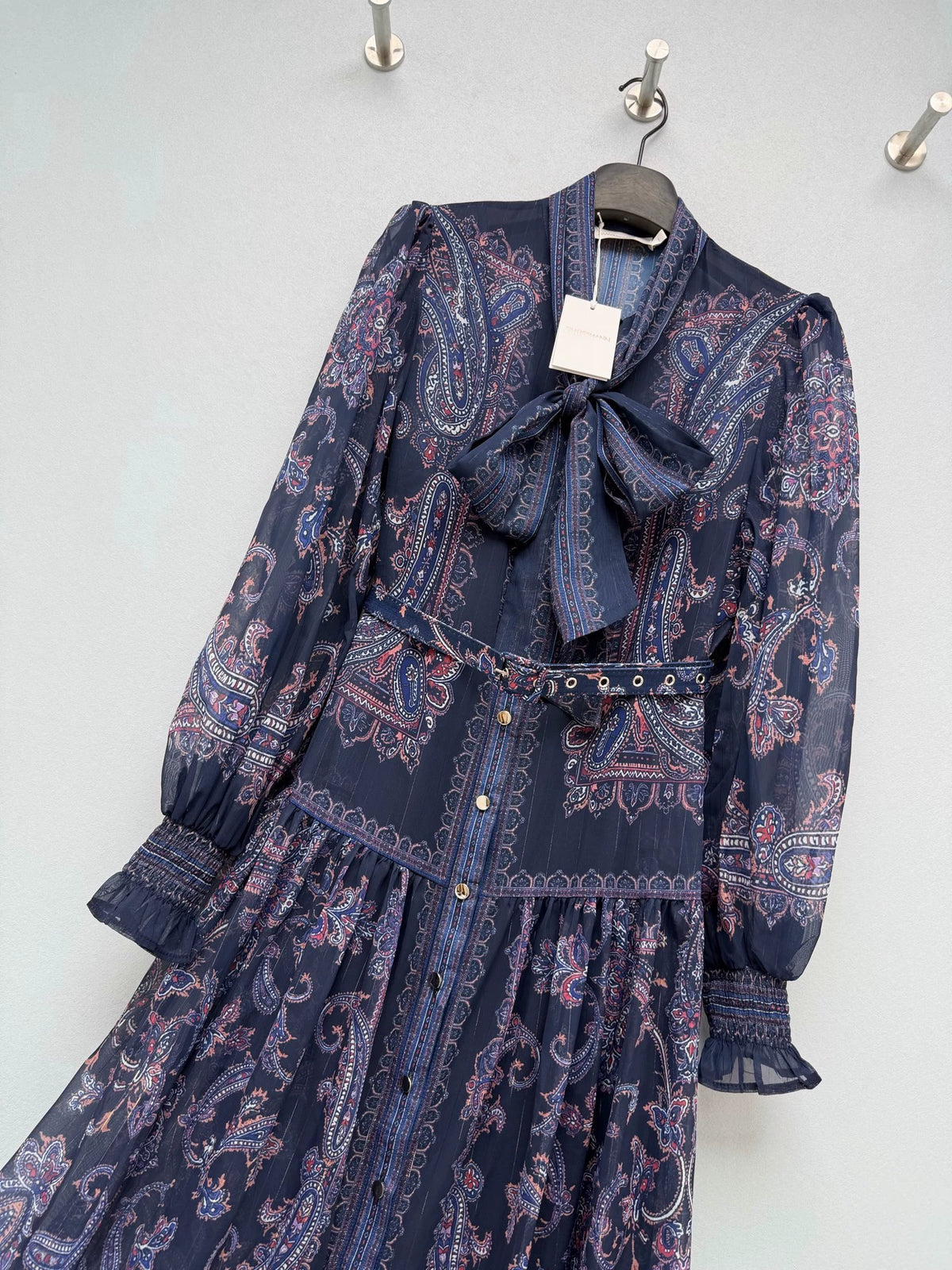 26New Navy Paisley Floral Dress