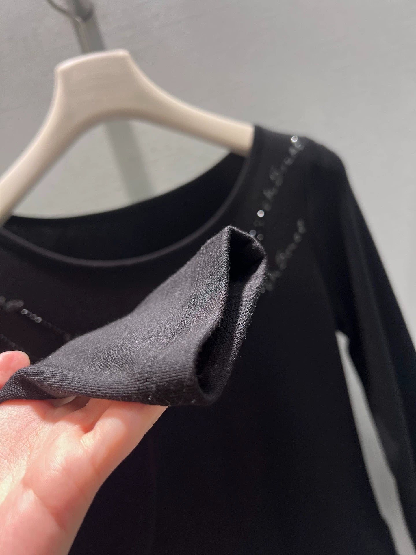 Rhinestone Long-Sleeve Top
