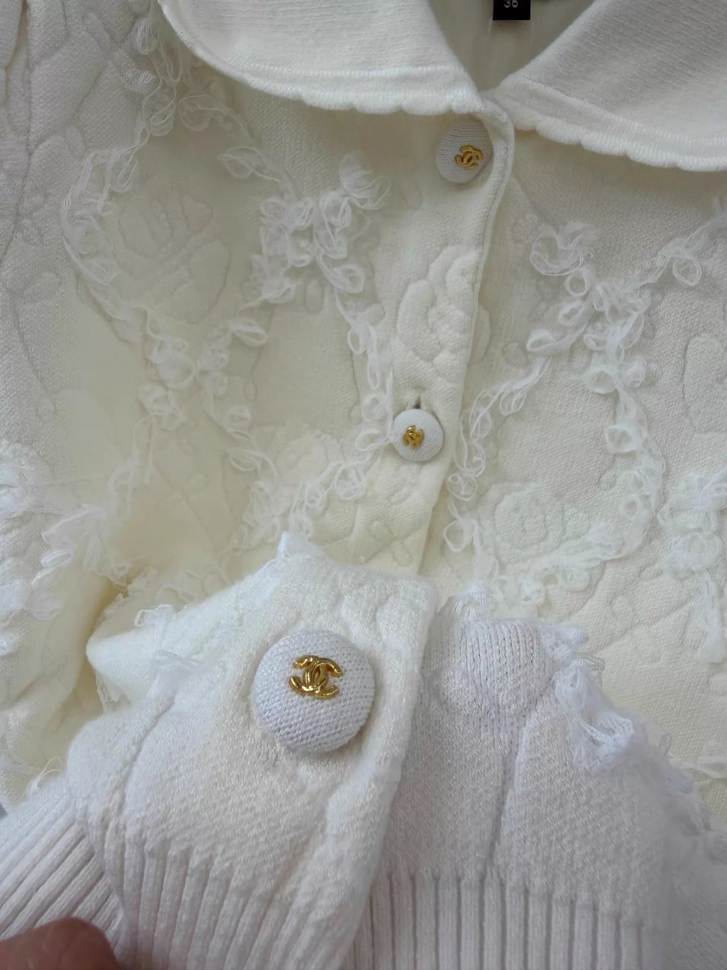 26ss Peter Pan collar knitted short sleeve