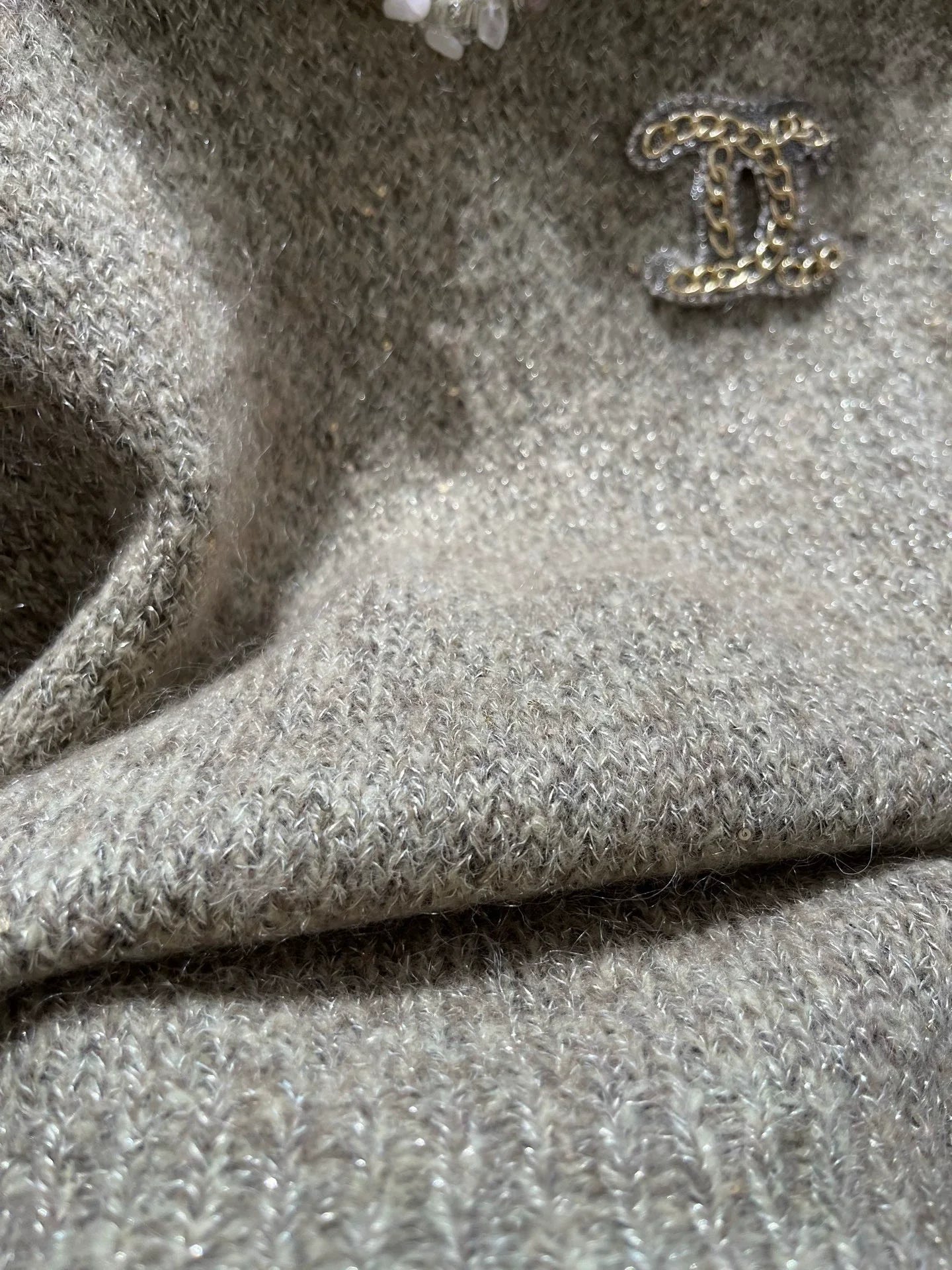 25fw Nail bead lapel sweater（Medieval Series）