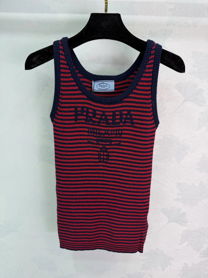Striped Knit Vest