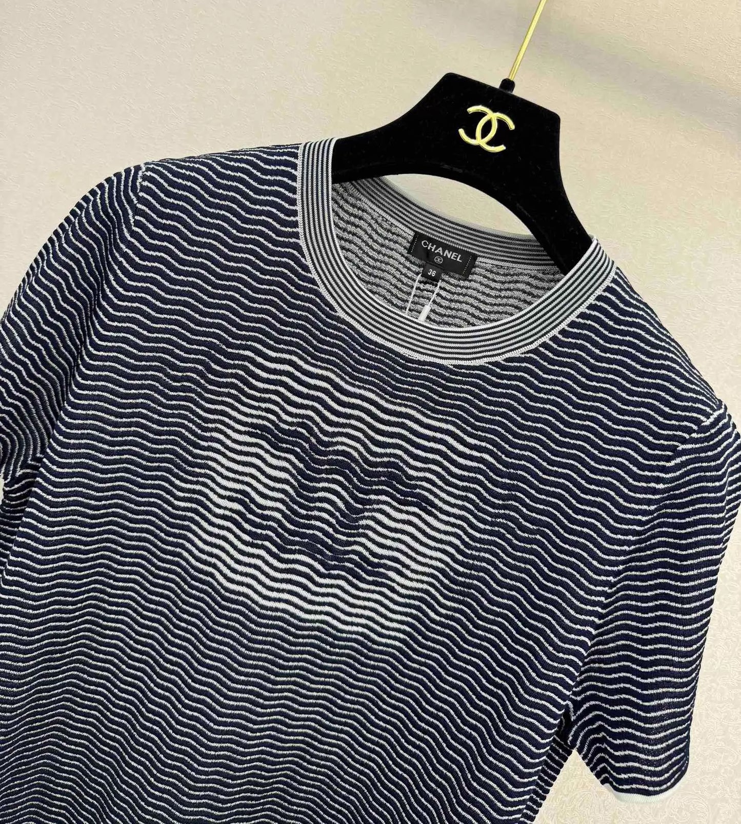 26ss Striped knit T-shirt