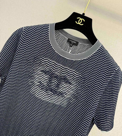 26ss Striped knit T-shirt