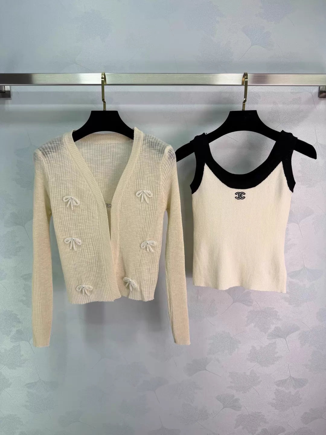 26ss Knit Cardigan and Vest Two-Piece Set