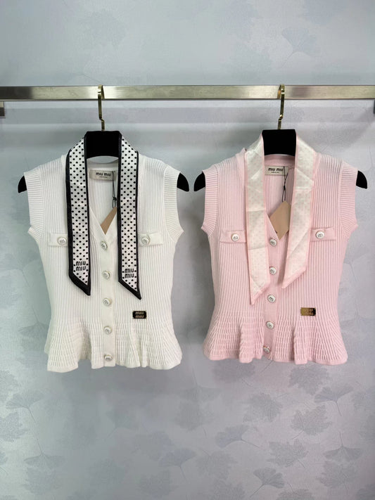 Knitted Vest + Scarf