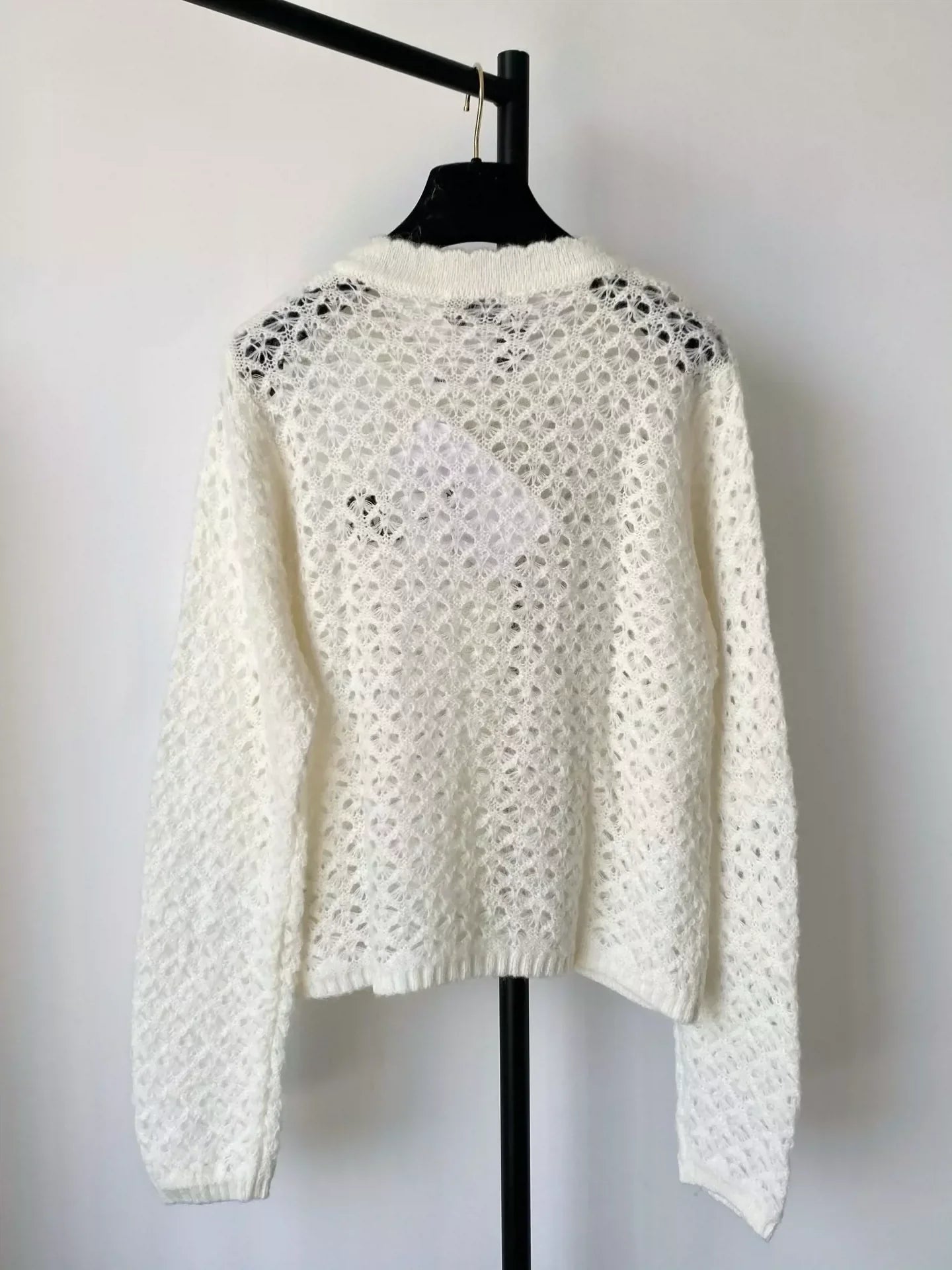 25fw Hollow knit cardigan