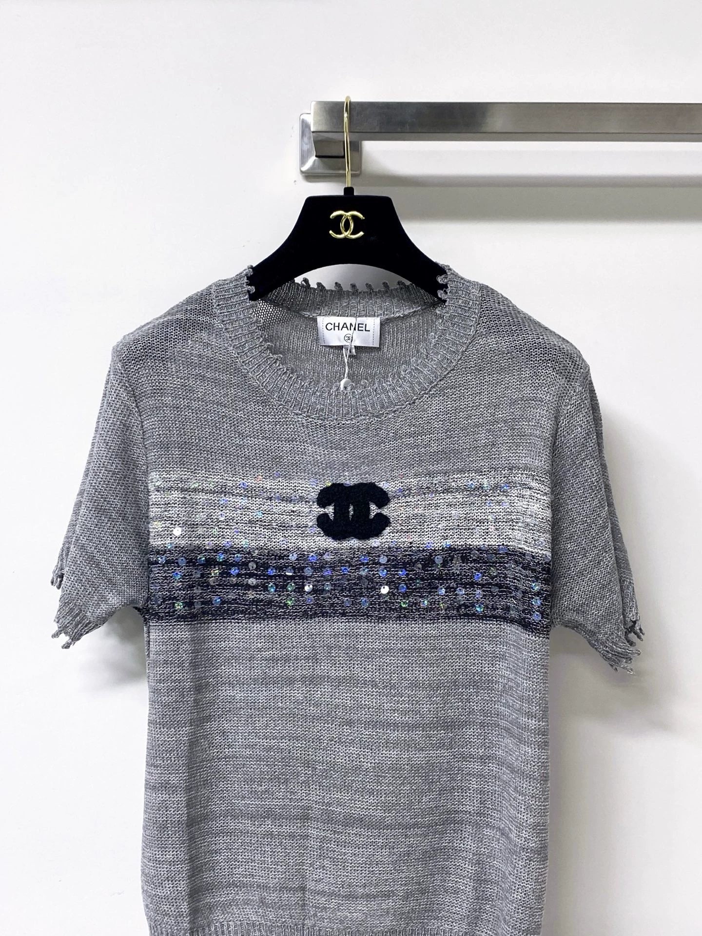 26ss Sequin Knit T-Shirt