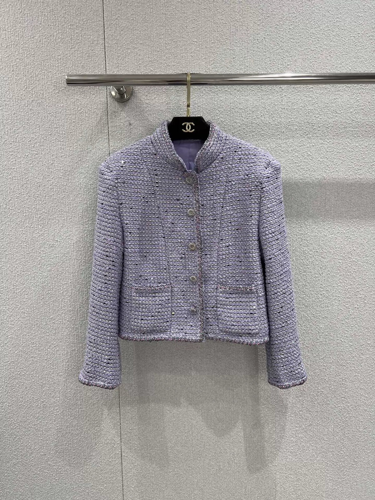 26Exclusive Purple Sequin Tweed Jacket