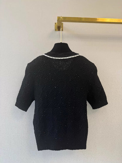26ss Short-sleeved knit cardigan