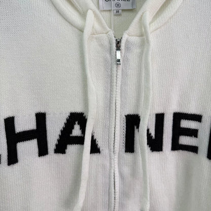Hooded Zip-Up Long-Sleeve Cardigan