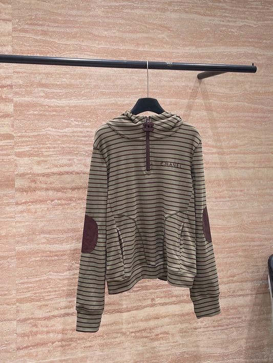 25fw Retro striped slim fit hoodie(vintage series)