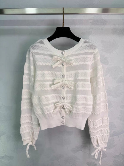 26ss Openwork Knit Cardigan