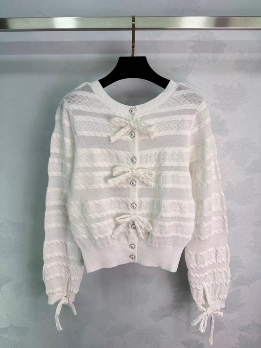 26ss Openwork Knit Cardigan