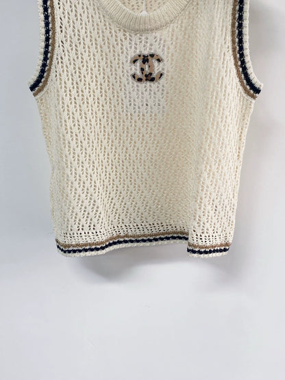 26ss Cutout color-blocked vest