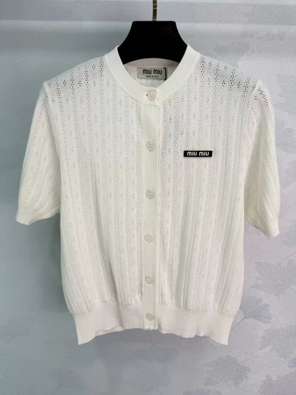 Openwork Knit T-shirt