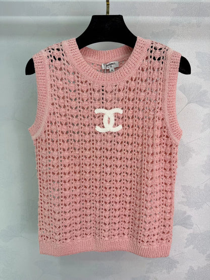 Openwork Knit Vest