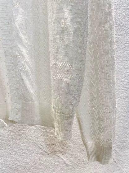 26ss Openwork cardigan
