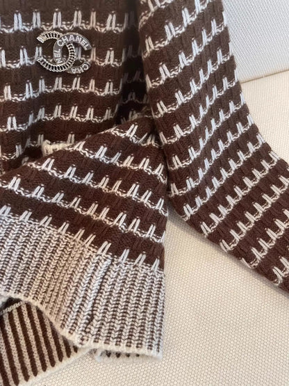 V-neck wool cardigan