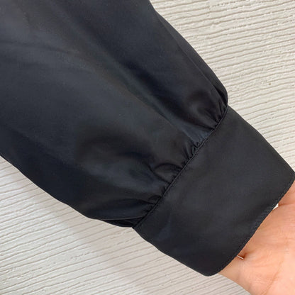 26ss Ruffled Hooded Nylon Jacket