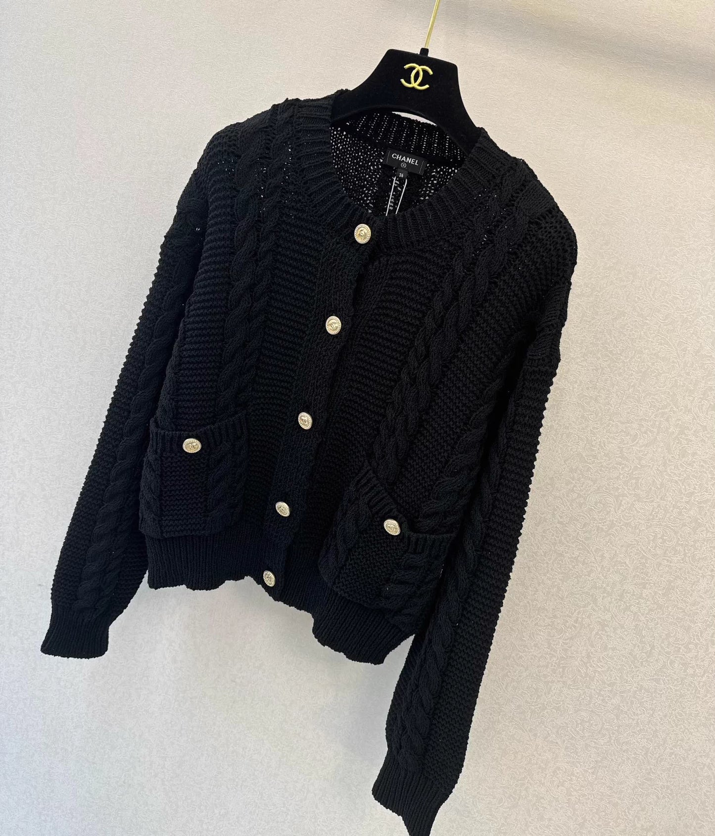 Cable knit cardigan