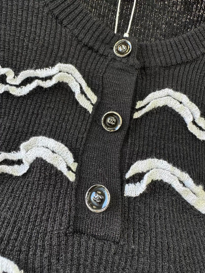 Wavy Knit Cardigan
