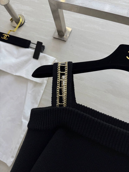 HCashmere chain camisole sweater