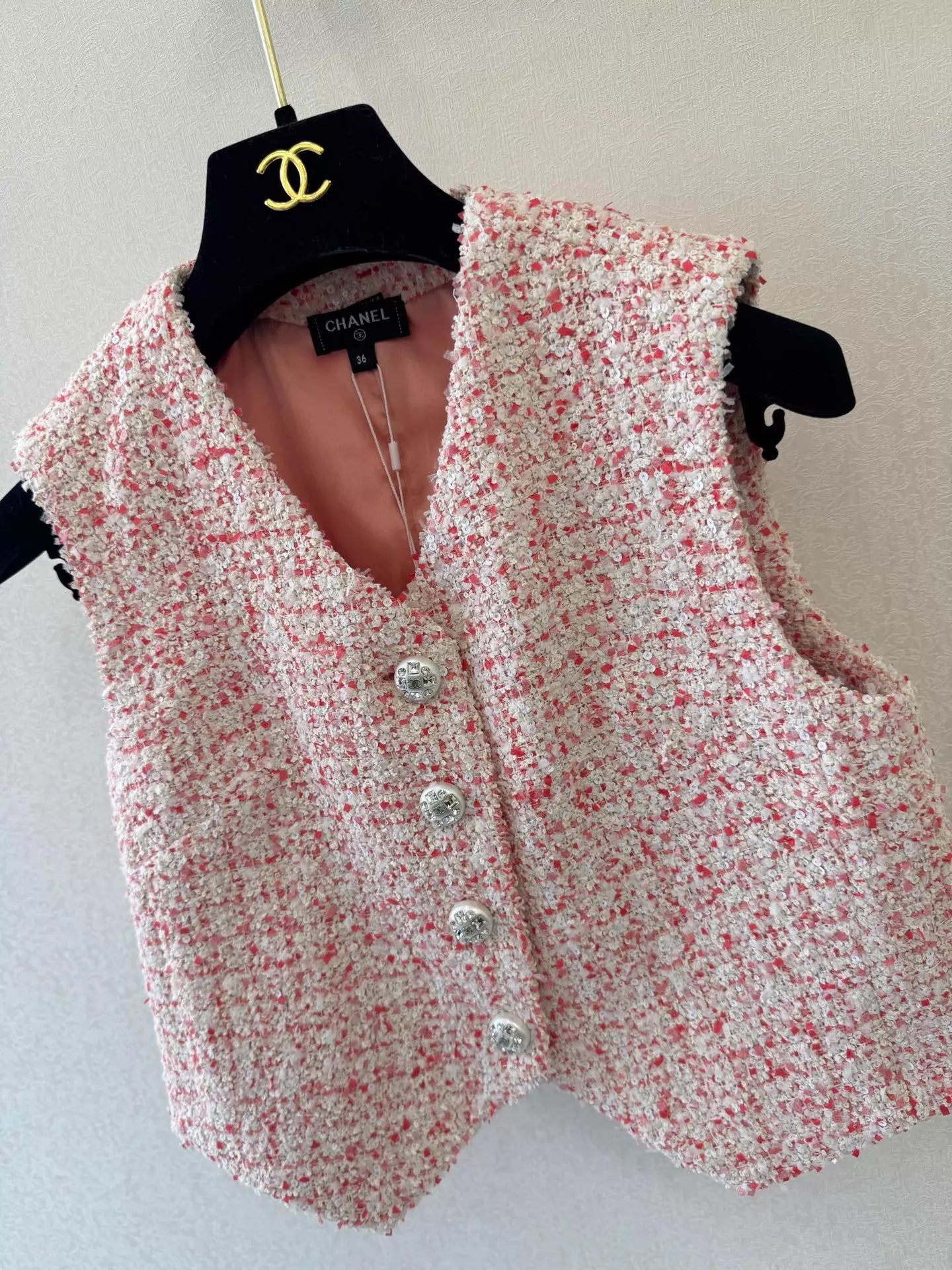 Tweed Sleeveless Vest