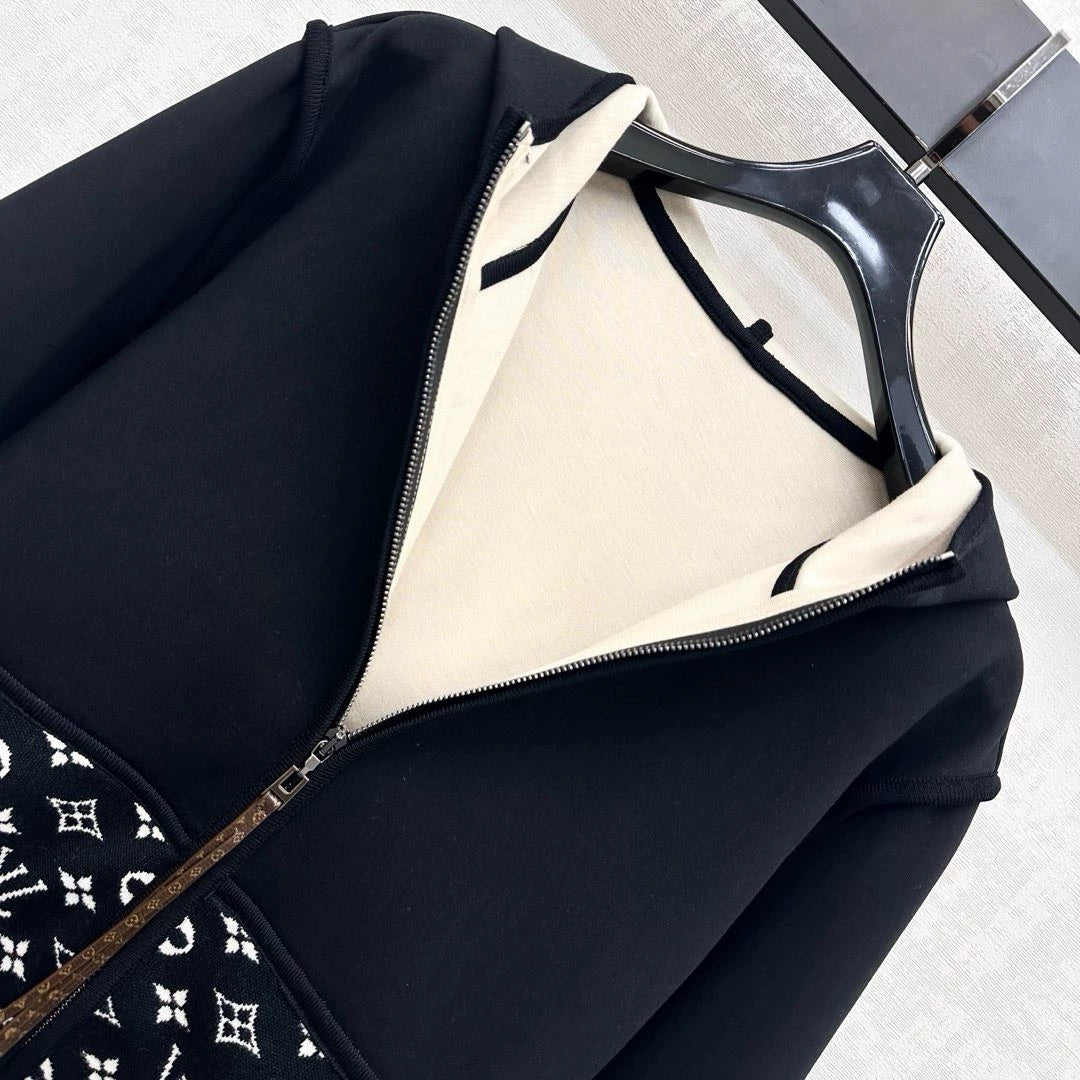 Louis Vuitton /26New Season Hooded Jacquard Jacket & Trousers Set