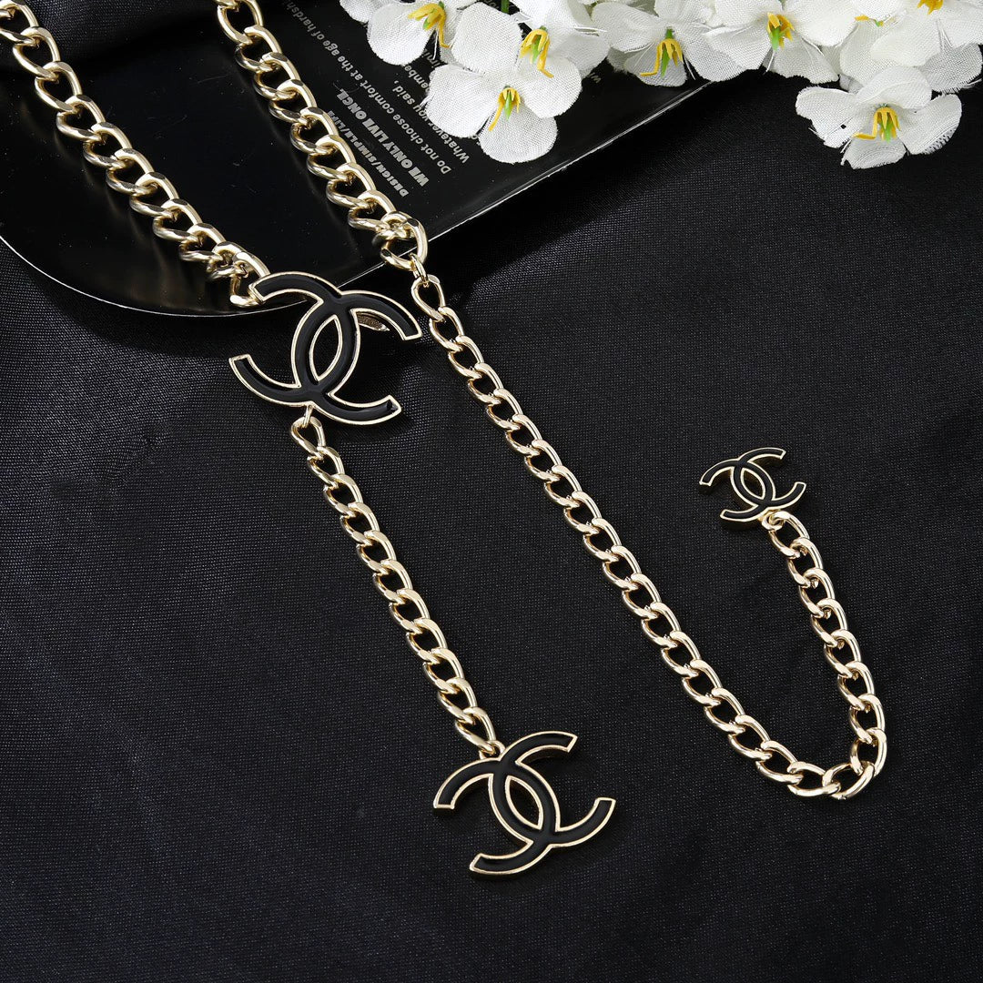 Gold chain waist chain