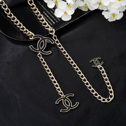 Gold chain waist chain
