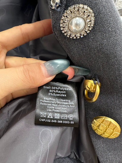 Asymmetric placket single western jacket
