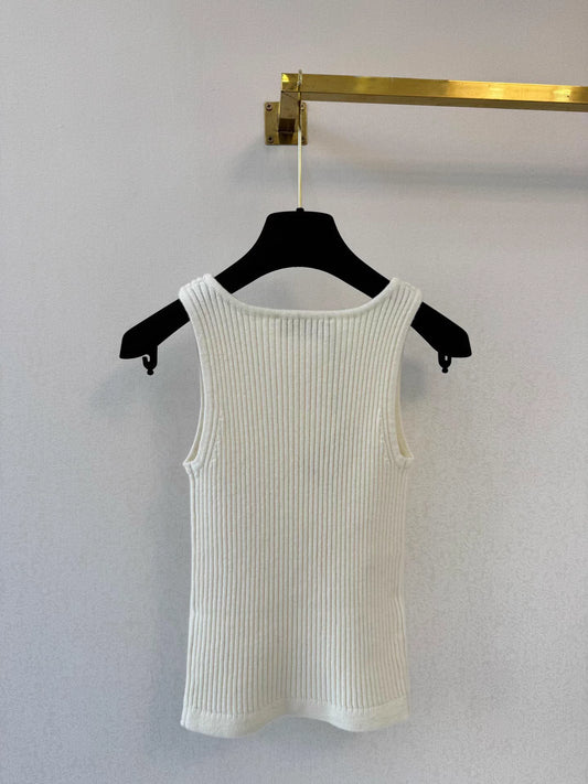 White Knitted Vest
