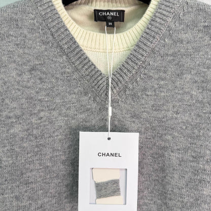 Layered V-neck sweater