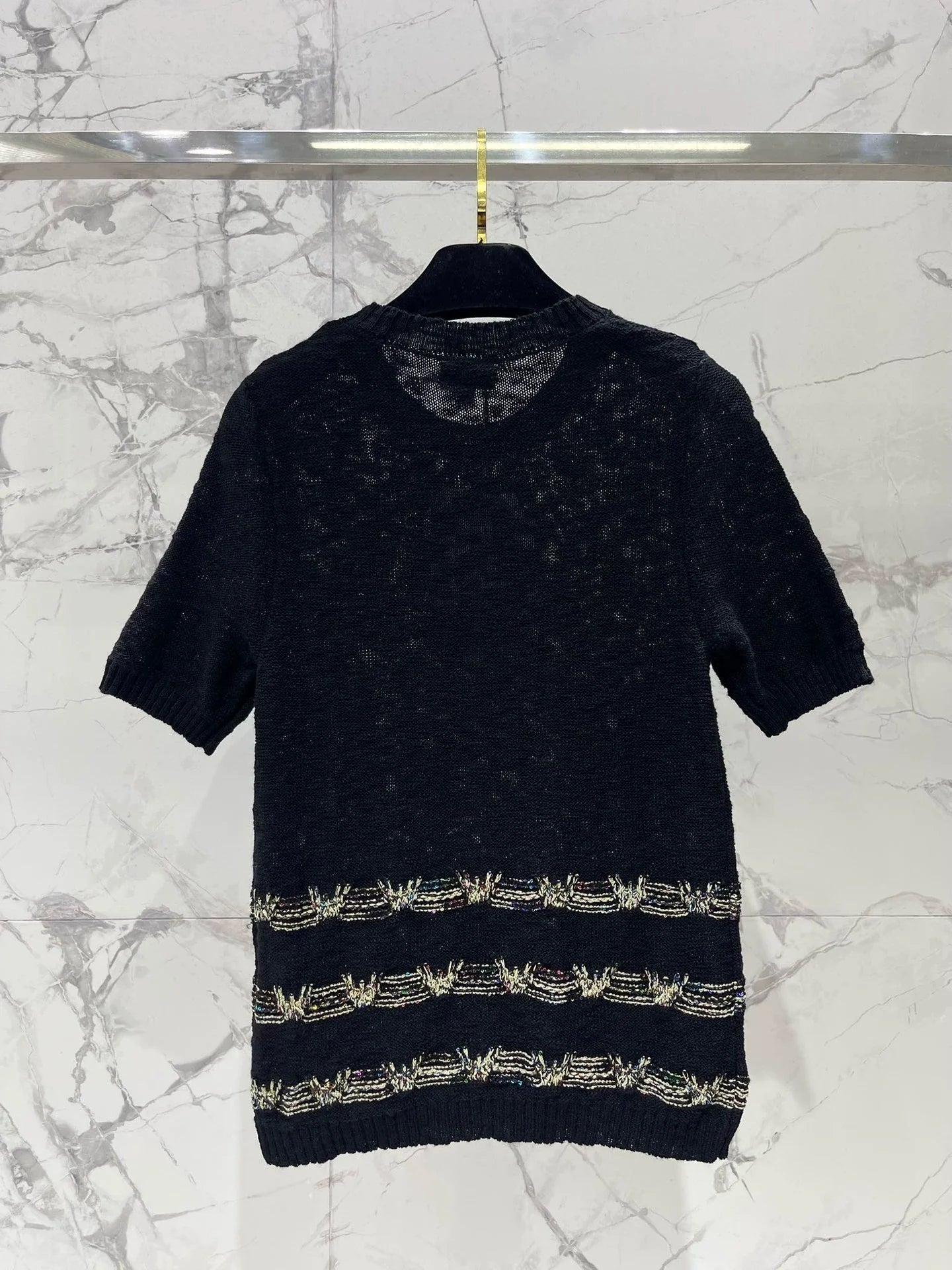 25 new product Embroidered knitted short sleeves
