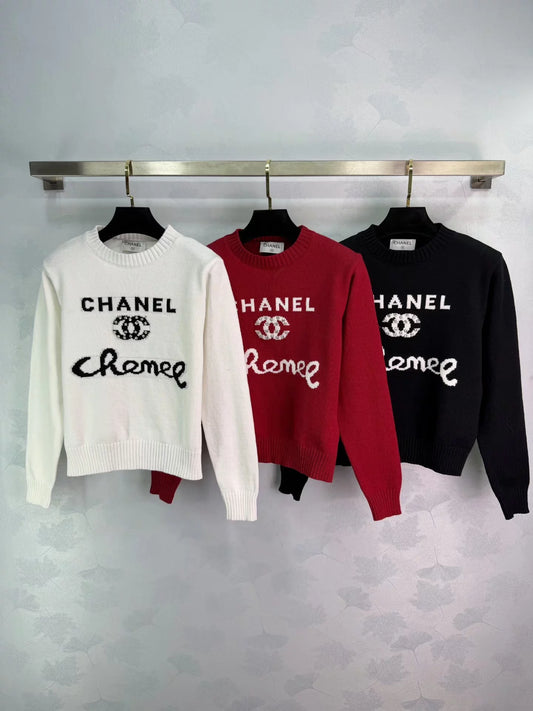 Letter Jacquard Sweater