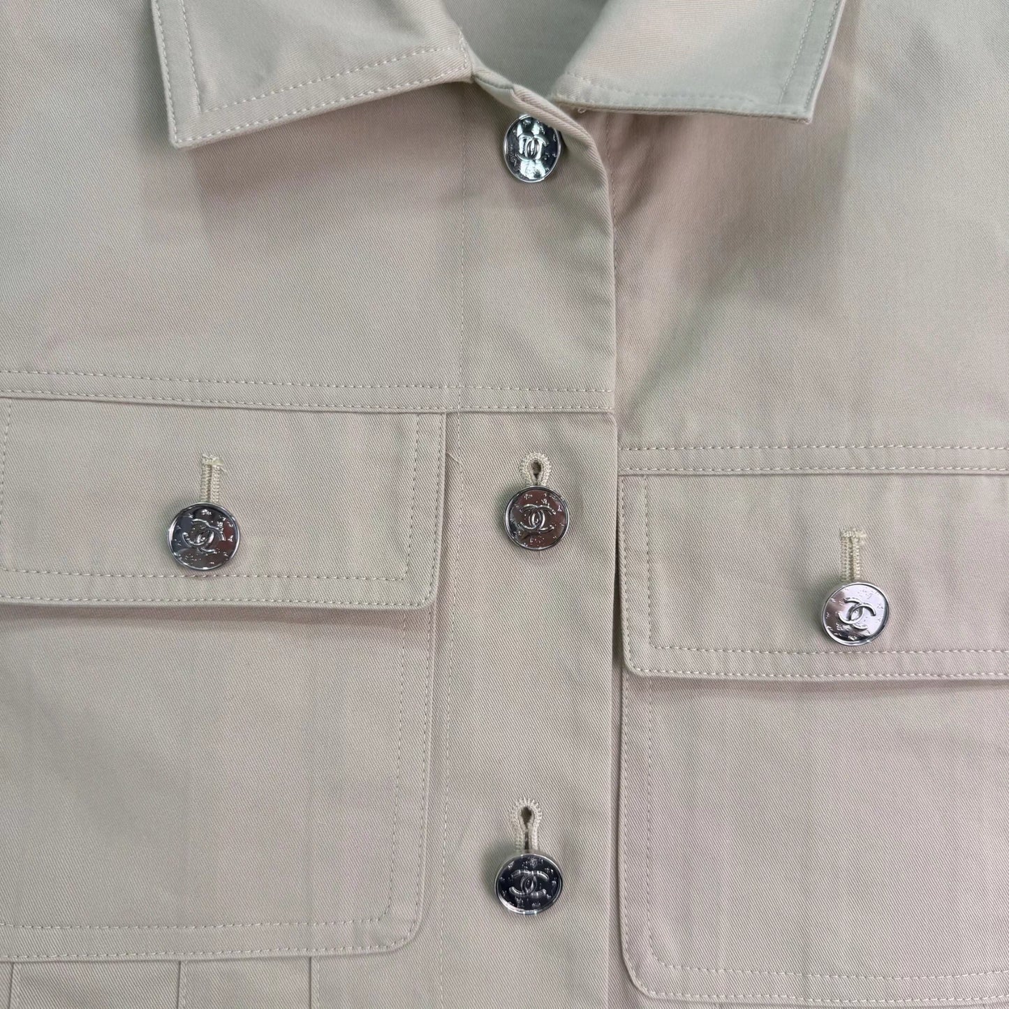 Workwear-style cropped jacket