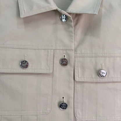 Workwear-style cropped jacket
