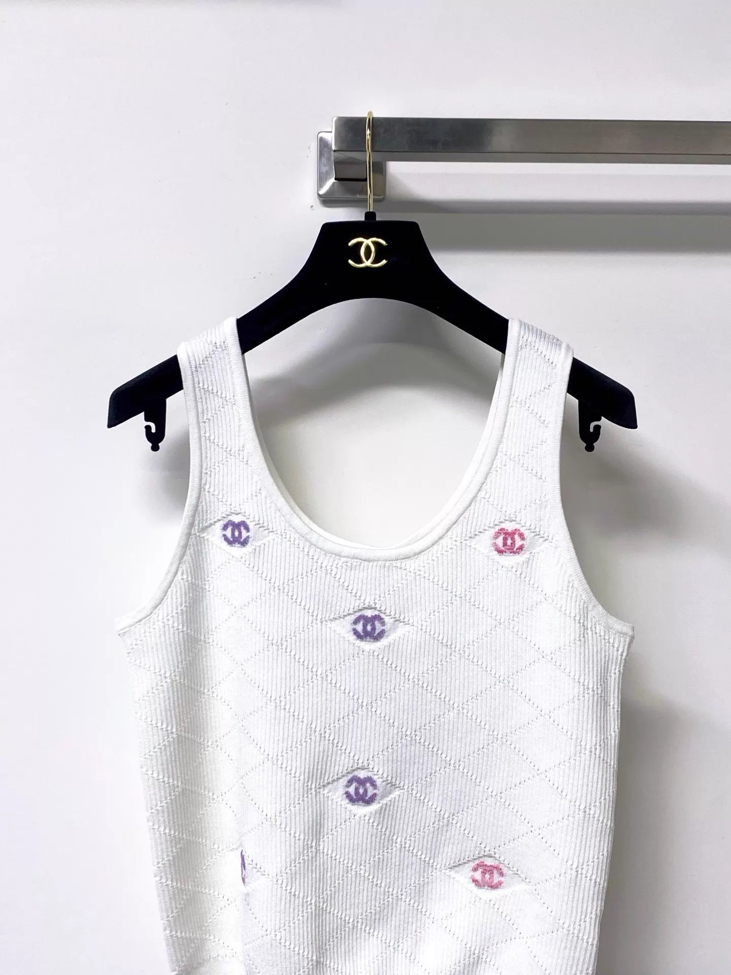 26ss Embroidered logo vest