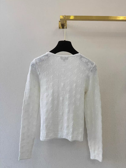 V-neck knit top
