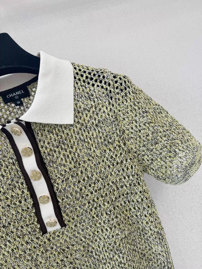 26ss Collared Knit T-Shirt